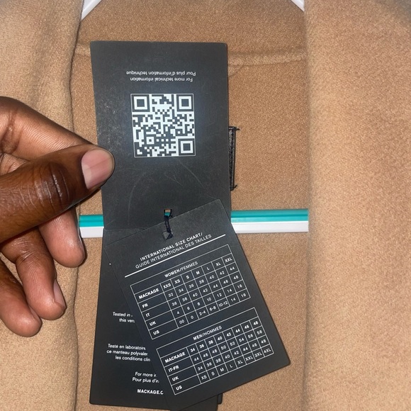 Medium size Tan Mackage trench winter coat - Picture 11 of 12